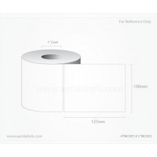 100mm X 127mm ( 4" X 5" ) Plain Barcode Shipping Labels, 1" core, 1 Roll - 250 Labels