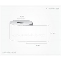 110mm X 86mm Plain Barcode Labels, 1" core, 1 Roll - 250 Labels