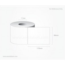 110mm X 86mm Plain Barcode Labels, 1" core, 1 Roll - 250 Labels