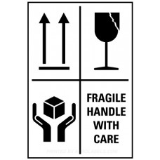 Fragile Handle with Care Labels - 100 Labels