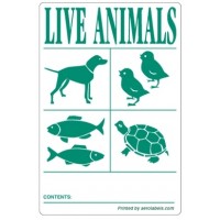 Live Animals Labels - 100 Labels