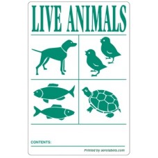 Live Animals Labels - 100 Labels