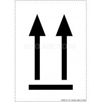 Black Orientation Arrow Label - 100 Labels