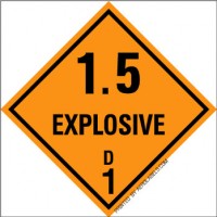 EXPLOSIVE CLASS 1.5D  - 100 Labels