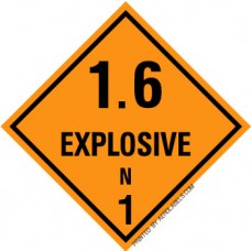 EXPLOSIVE CLASS 1.6N - 100 Labels