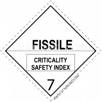 HAZMAT SHIPPING LABELS - Class 7 Fissile Label - 100 Labels 