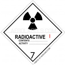 HAZMAT SHIPPING LABELS - Class 7 Radioactive I Label - 100 Labels 