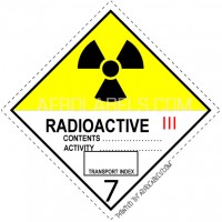 HAZMAT SHIPPING LABELS - Class 7 Radioactive III Label - 100 Labels 