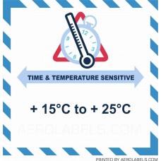 Time & Temperature Sensitive Label +15°C to +25°C