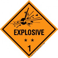 EXPLOSIVE CLASS 1  - 100 Labels