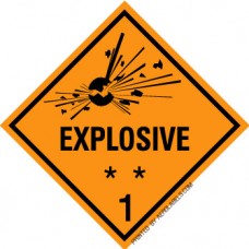 EXPLOSIVE CLASS 1  - 100 Labels